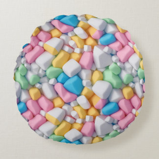 Marshmallow abstrakt rundes kissen