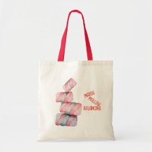 Marshmallow Balancing Candy Pute Tote Bag