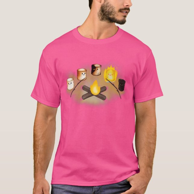 Marshmallow Campfire Circle - Kawaii Roasted Toast T-Shirt (Vorderseite)