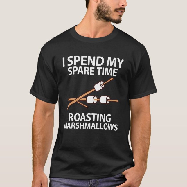 Marshmallow Campfire Roasting Schokolade Mehr Camp T-Shirt (Vorderseite)