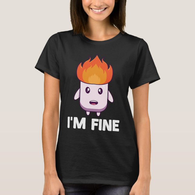 Marshmallow Campfire Roasting Schokolade Mehr Camp T-Shirt (Vorderseite)