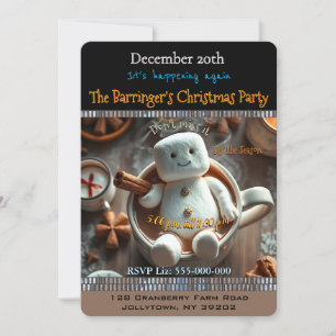 Marshmallow Fun Familienjubiläum Weihnachten Party Einladung