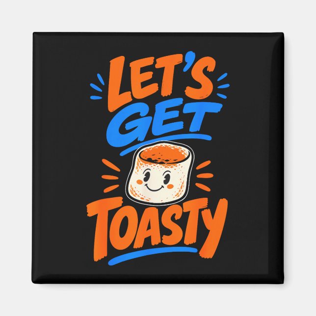 Marshmallow geröstet Lagerfeuer S'mores  Magnet (Vorne)
