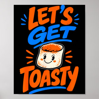 Marshmallow geröstet Lagerfeuer S'mores  Poster