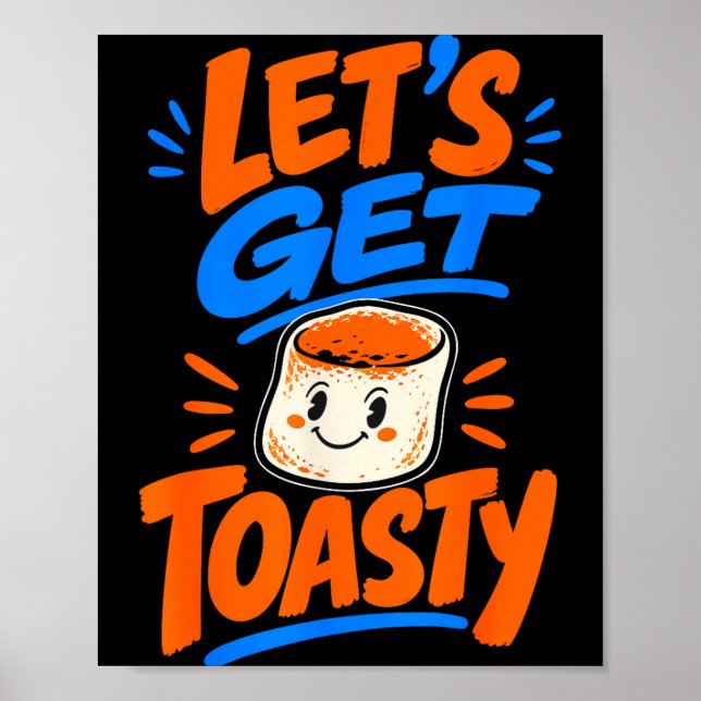 Marshmallow geröstet Lagerfeuer S'mores  Poster (Vorne)