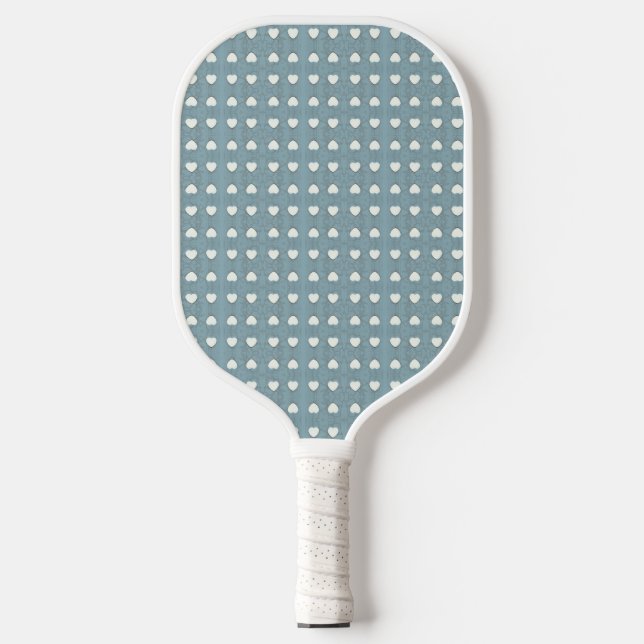 Marshmallow Hearts Pickleball Schläger (Vorderseite)