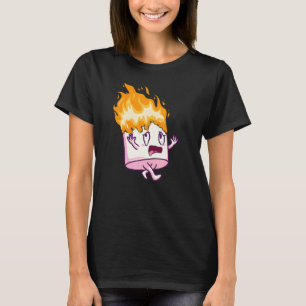 Marshmallow in Flammen S'mores Camping Lagerfeuer T-Shirt