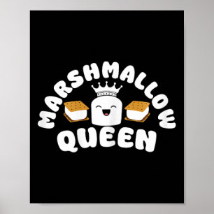Marshmallow-Königin Smore Marshmallow Camping Poster