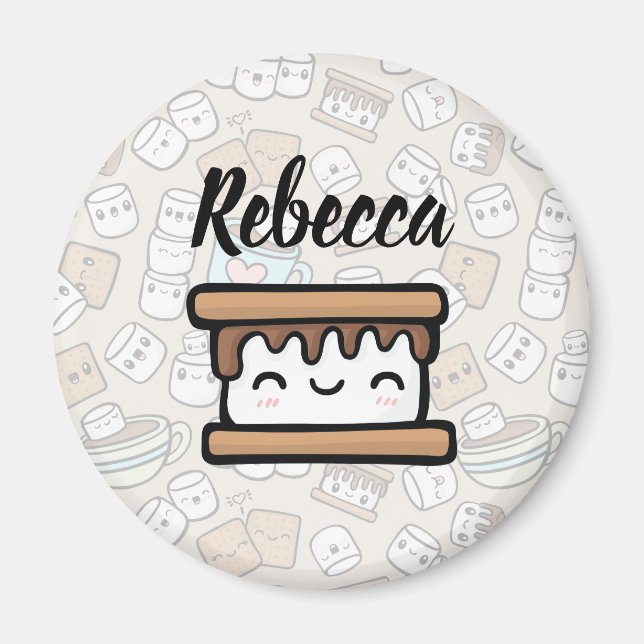 Marshmallow-Leckereien Magnet (Vorne)