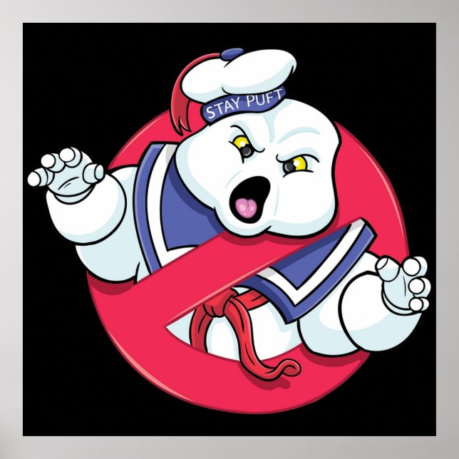 Marshmallow Man Bleibe Puft und Coolen Cartoon Poster (Vorne)