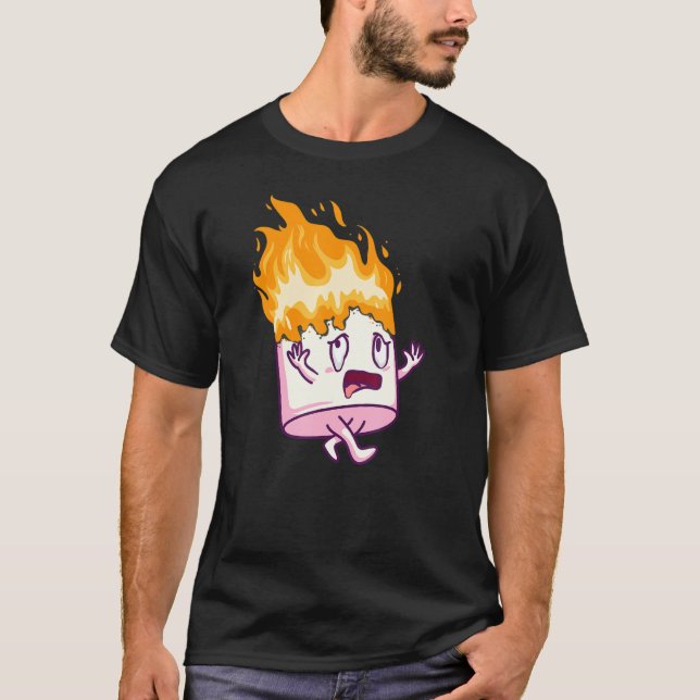 Marshmallow On Fire S'mores Camping Campfire Smore T-Shirt (Vorderseite)