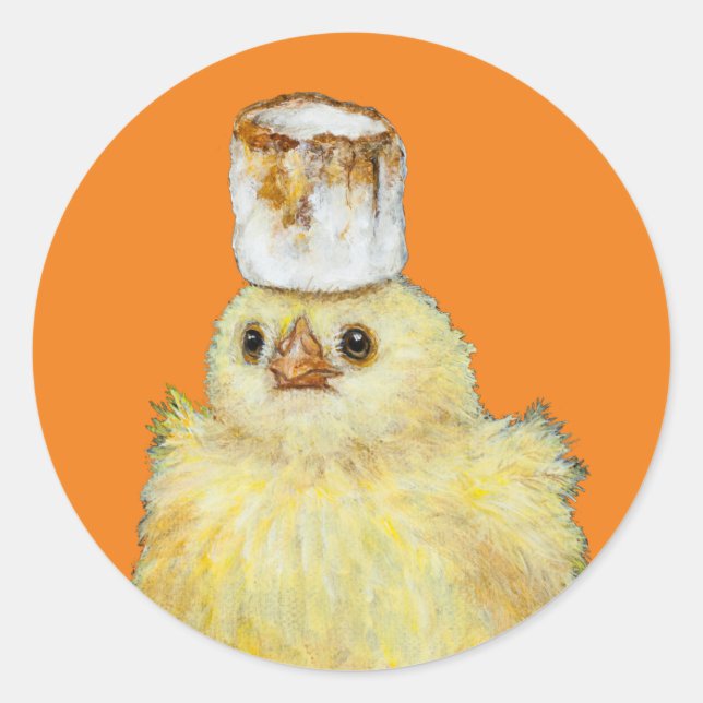 Marshmallow Peep-Aufkleber Runder Aufkleber (Vorderseite)