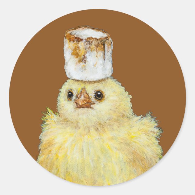 Marshmallow Peep-Aufkleber Runder Aufkleber (Vorderseite)