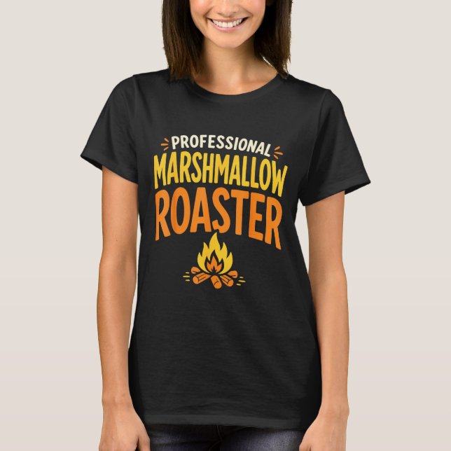 Marshmallow-Röster Lagerfeuer  T-Shirt (Vorderseite)
