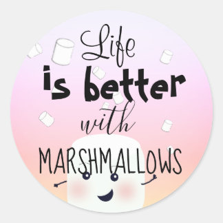 Marshmallow Runder Aufkleber