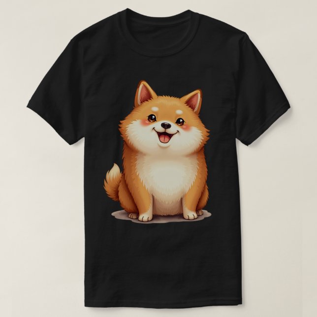 Marshmallow Shiba T-Shirt (Design vorne)