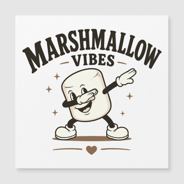 Marshmallow Stimmung Magnetkarte (Vorderseite)