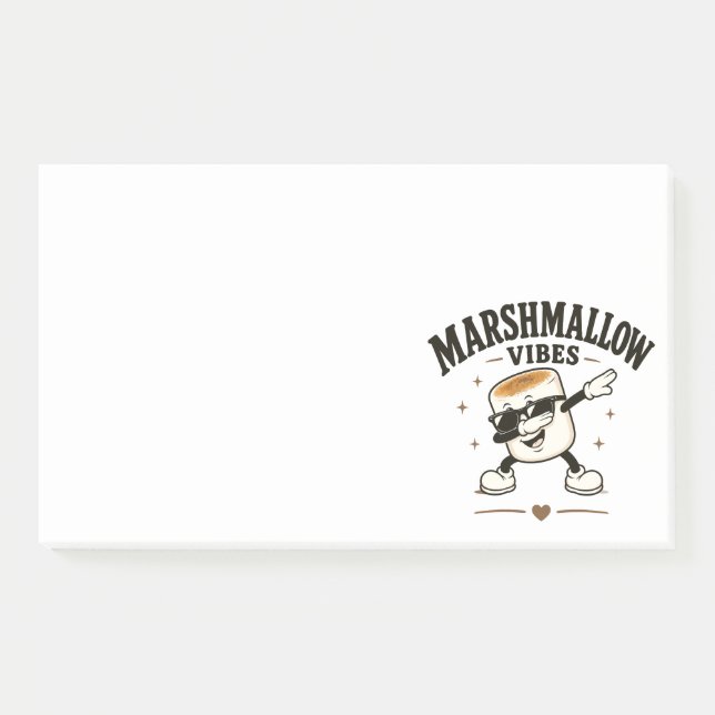 Marshmallow Stimmung Post-it Klebezettel (Vorderseite)