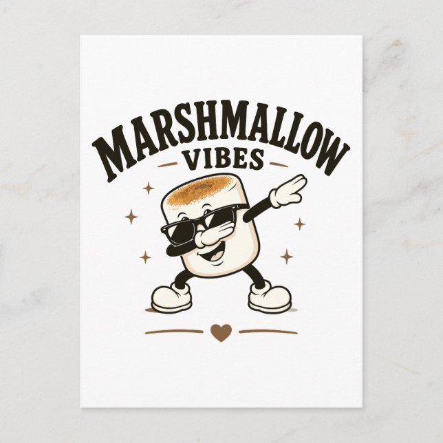 Marshmallow Stimmung Postkarte (Vorderseite)