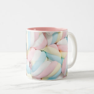 Marshmallow-Süßigkeit Zweifarbige Tasse