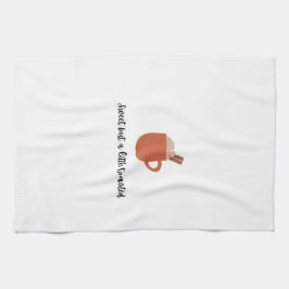 Marshmallow Teetuch mit lustigem Zitat Geschirrtuch