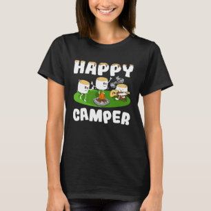 Marshmallows Happy Camper T - Shirt RV Life Campin