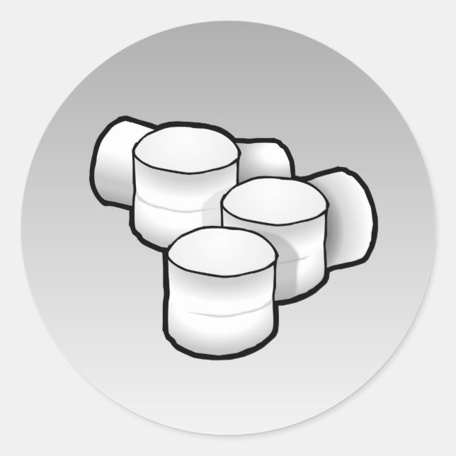 Marshmallows Klassischer Rundaufkleber Runder Aufkleber (Vorderseite)