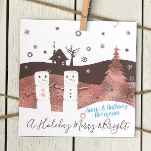 Marshmallows & Schokolade-Fotokarte Einladung