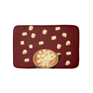 Marshmallows und heiße Schokolade Badematte