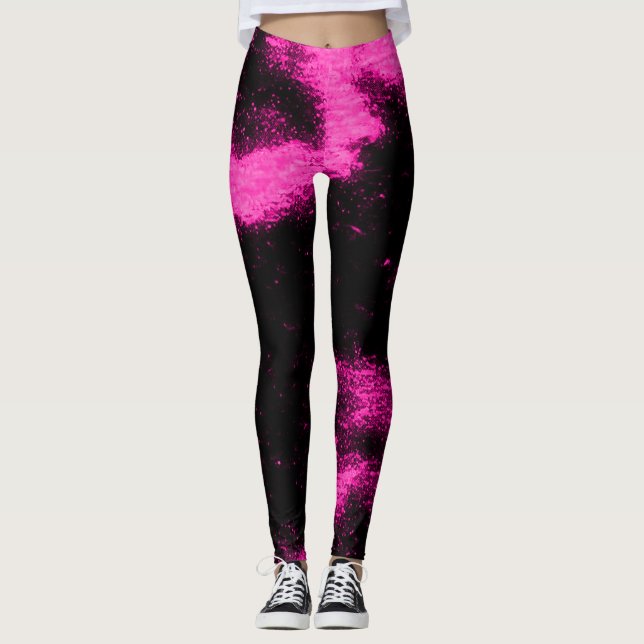 Marshmello Pink Black Light Remix Leggings (Vorderseite)