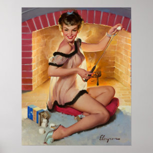 Marshmellow Party Button Up Poster