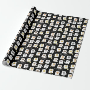 MARSHmeowLOWS Whimsical Wordplay Cat Marshmallows Geschenkpapier