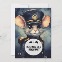 Marshmousetail Steampunk Animal Individuelle Name Einladung