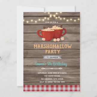 Marshomallow Einladung Dusche Geburtstag