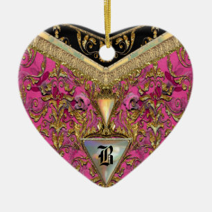 Marshwell viktorianisches Monogramm Keramik Ornament