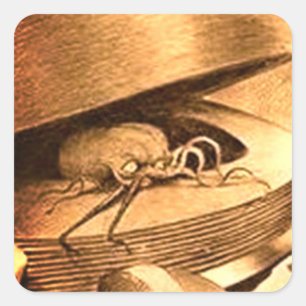 Marsianer in Schwellenländern - Krieg der Welten Quadratischer Aufkleber