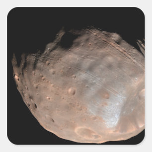 Marsmond Phobos 2 Quadratischer Aufkleber