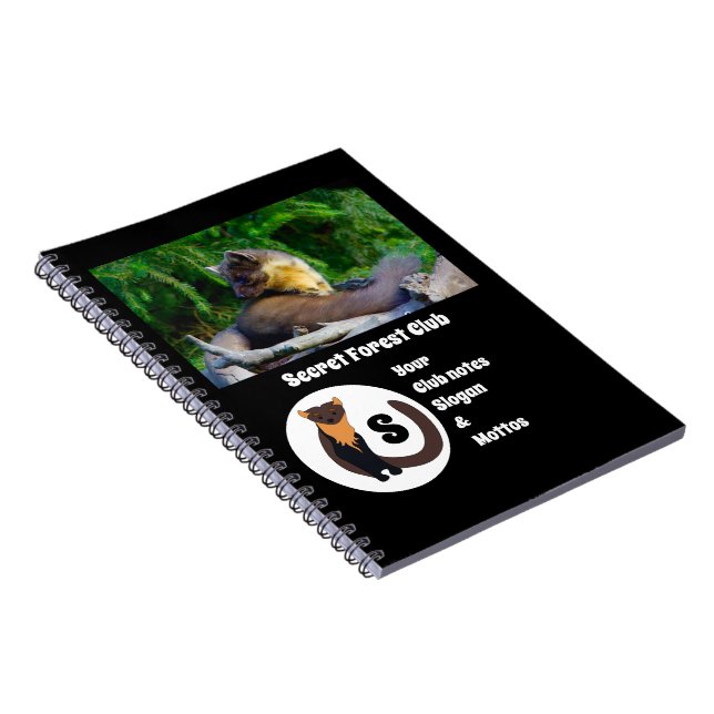 Marten Secret Forest Club Foto Monogram Notizblock (Rechte Seite)