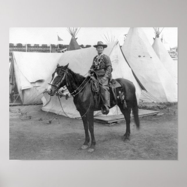 Martha Canary "Calamity Jane" auf Horseback Poster (Vorne)