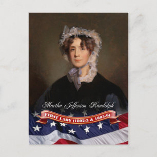 Martha Jefferson Randolph, First Lady der USA Postkarte