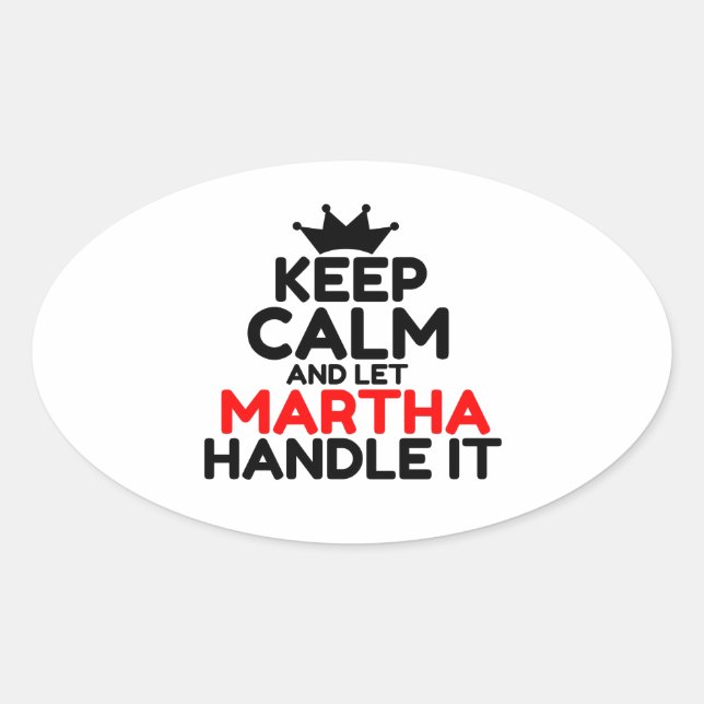MARTHA OVALER AUFKLEBER (Vorderseite)