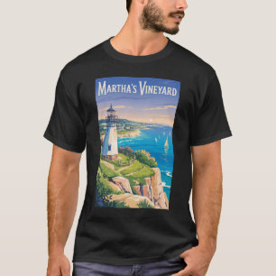 Martha’s Vineyard Massachusetts Leuchtturm Reise T-Shirt