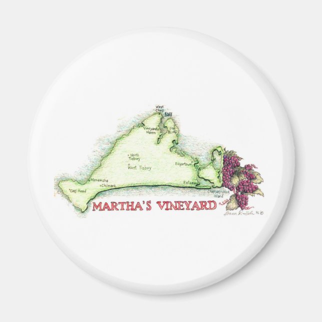 Martha Vineyard Island Magnet (Vorne)