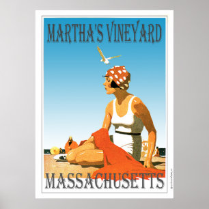 Martha's Vineyard am Strand Poster