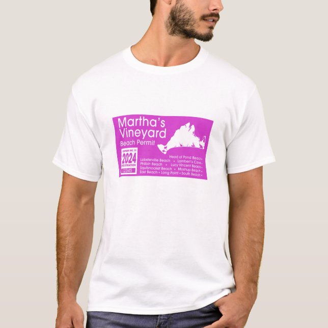 Marthas Vineyard Beach Permit 2024 T-Shirt (Vorderseite)