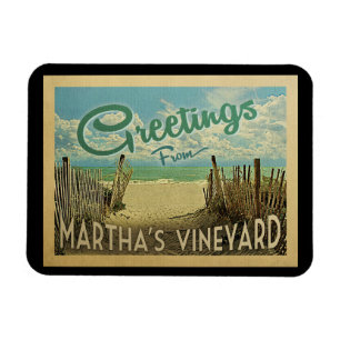 Martha's Vineyard Beach Vintage Magnet