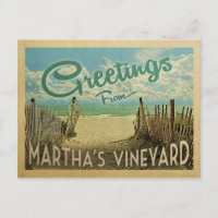 Martha's Vineyard Beach Vintage Travel