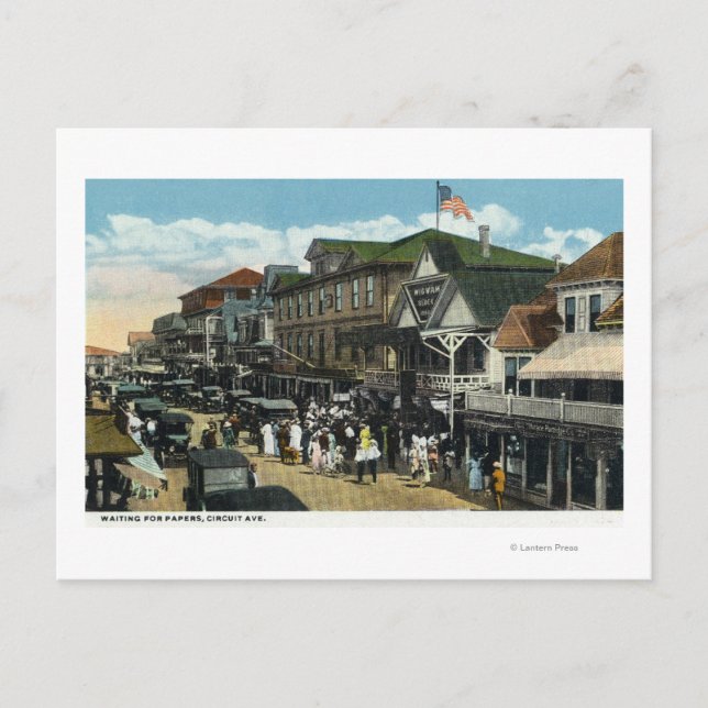 Martha's Vineyard, Circuit Avenue Scene Postkarte (Vorderseite)