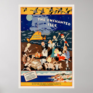 Marthas Vineyard Die verzauberte Insel Vintage Rei Poster