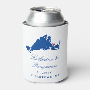 Martha's Vineyard Edgartow Navy Hochzeit Can Coole Dosenkühler